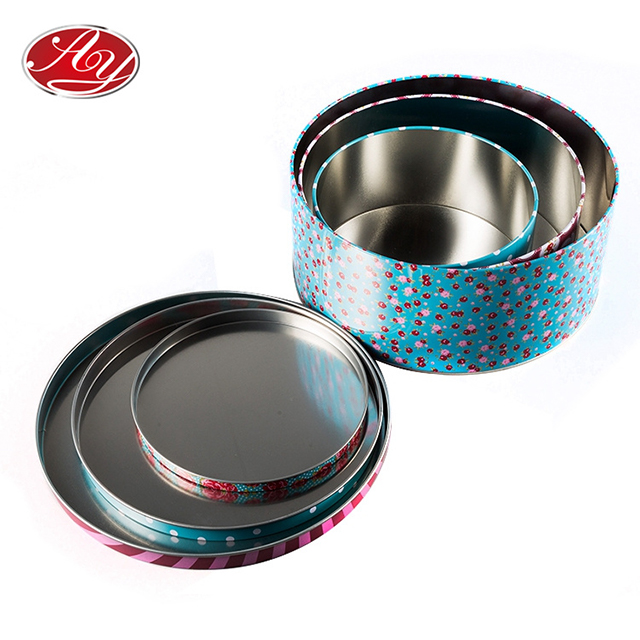 Round Three-piece Set of Tin Box 1